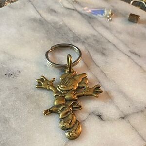 Brass Disney Minnie Mouse Keychain -